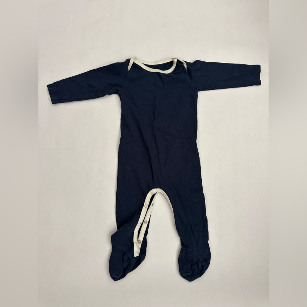 Winter Water Factory Navy Blue Kids One Piece Footie